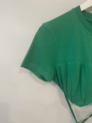 Jacquemus Green Cropped Wrap Detail Top Size S (UK 8)