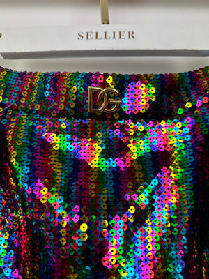 Dolce & Gabbana Multi-Colour Sequin Mini Skirt Size XS (UK 4-6)