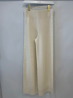 Camilla and Marc Cream Wool Trousers, Jumper and Scarf Set FR 36 (UK 8) RRP £1,150