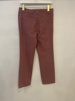 Chanel 06/P Mauve Skinny Jeans with CC Logo on Back Pocket Size FR 38 (UK 10)