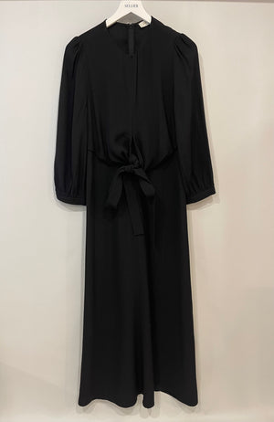 Zimmermann Black Long-Sleeve Maxi Dress with Belt Detail Size 1 (UK 10)