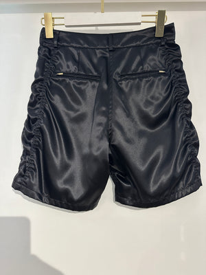 Chanel Black No5 Ruched Midi Shorts FR 38 (UK 10)