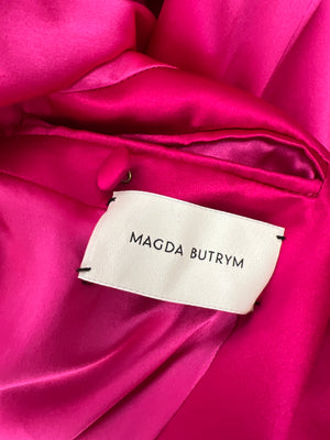 Magda Butrym Hot Pink Silk Single-Breasted Blazer FR 38 (UK 10)