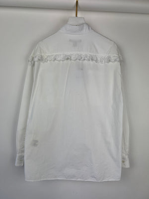 Louis Vuitton White Shirt with Gold Buttons Details Size 34 (UK 6)