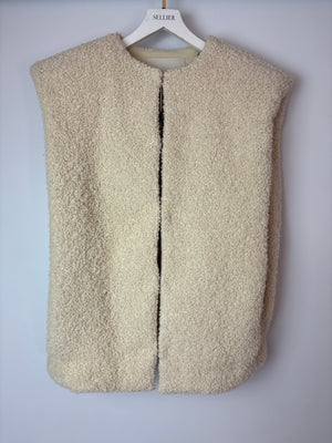 Isabel Marant Beige Gwendalia Sleeveless Gilet Size FR 36 (UK 8)