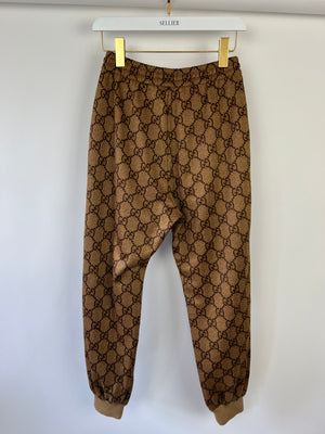 Gucci Brown GG Monogram Joggers Size XXS (UK 4)