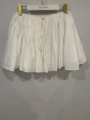 Loewe X Paula's Ibiza White Linen Strappy Mini Skirt Size FR 36 (UK 8) RRP £1,100