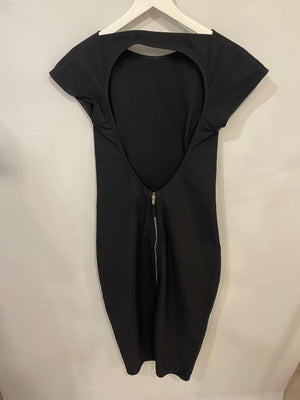 Rick Owens Black Sleeveless Midi Dress with Open Back Detail Size IT 42 (UK 10)