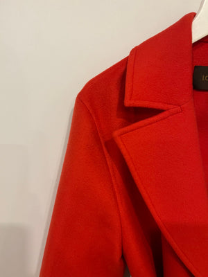 Louis Vuitton Red Cashmere Coat with Belt Detail FR 38 (UK 10)