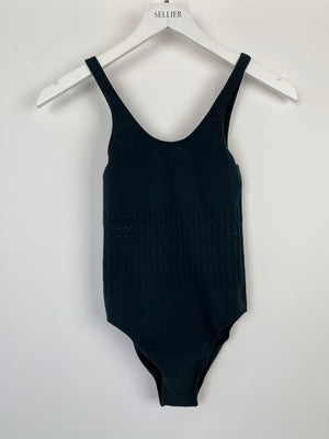 Alaïa Dark Green Swimsuit & Skirt Set Detail FR 38 (UK 10)