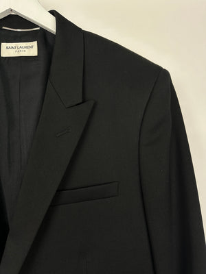 Saint Laurent Black Menswear Suit Single Button Blazer FR 52 (UK 42)