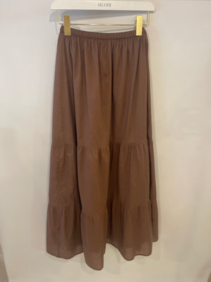 Faithfull The Brand Brown Crop Top and Skirt Set Size S (UK 8)