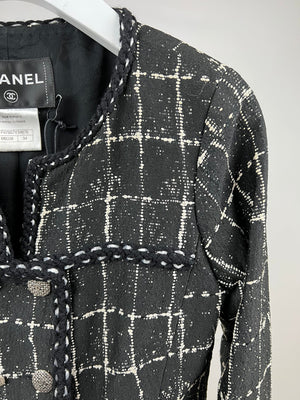 Chanel 14/P Double-Breasted Braid Trim Tweed Jacket FR 34 (UK 6)