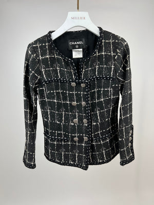 Chanel 14/P Double-Breasted Braid Trim Tweed Jacket FR 34 (UK 6)