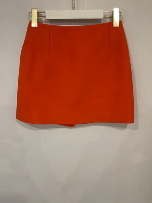 Dior Orange Mini Skirt with Pocket and Button Details Detail Size FR 36 (UK 8)