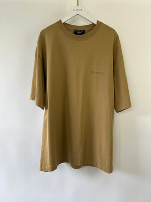 Balenciaga Brown Oversized Logo T-shirt Size S (UK 10)