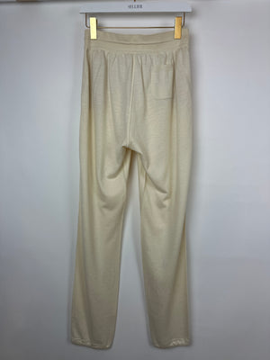 Loro Piana Cream Cashmere Blend Joggers Size IT 46 (UK 14)