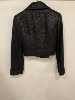 Chanel Black Long Sleeve Embellished Jacket with Matching Jumpsuit Set Size FR 34 (UK 6)