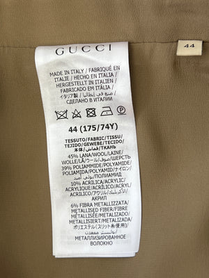 Gucci Brown Checked Lamé Tweed Mini Skirt Size IT 44 (UK 14)