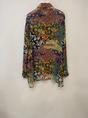 Missoni Multicolour Floral Silk Shirt Size IT 38 (UK 6)