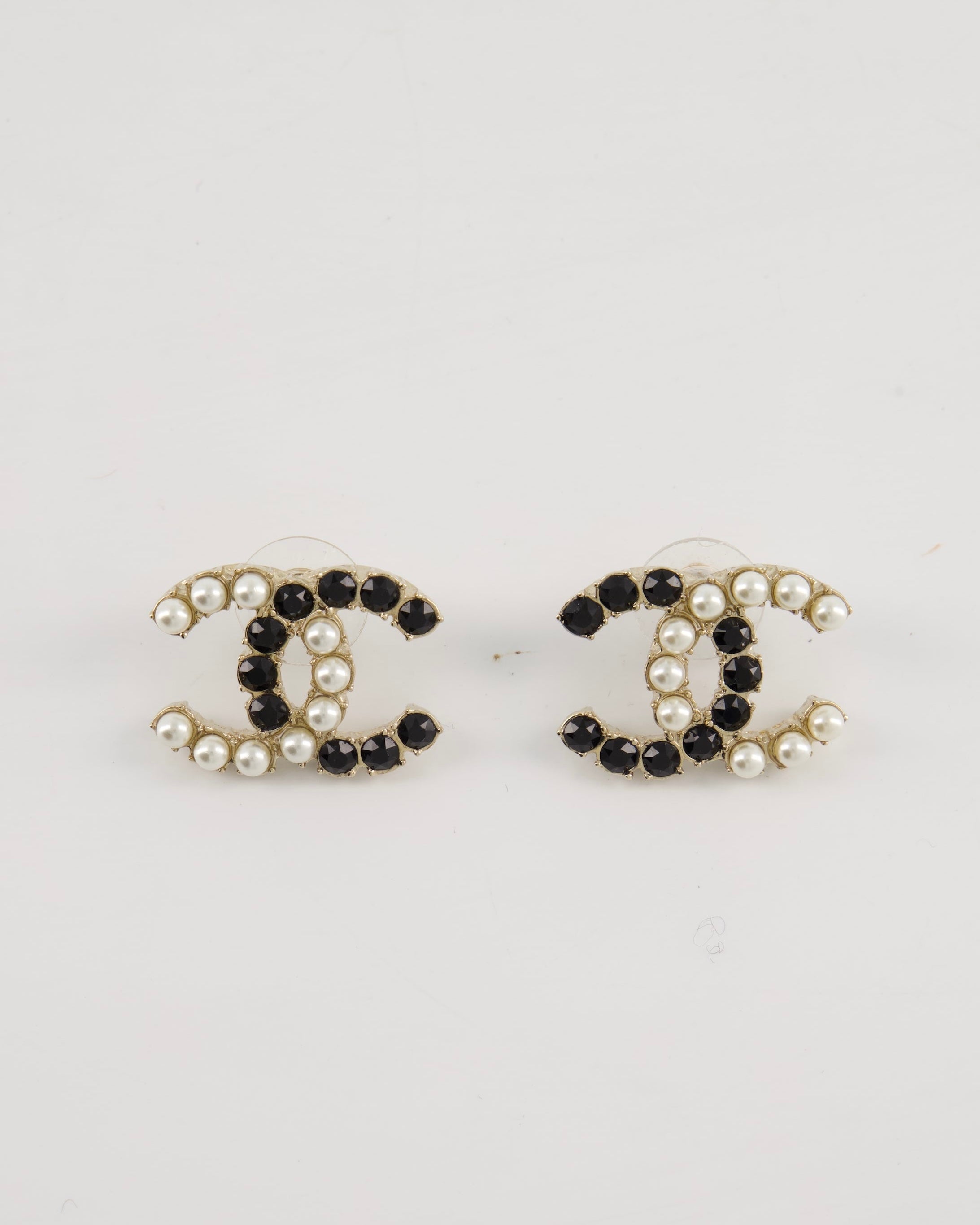 Purchases White and Gold CC Earrings