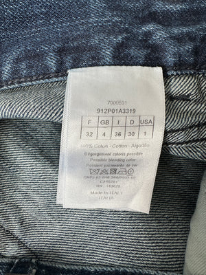 Christian Dior Blue 01 Denim Jeans with Logo J'adore Turn Up Size FR 32 (UK 4)