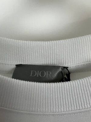 Christian Dior Menswear White "CD Diamond Logo" T-Shirt Size XXS (UK 32)