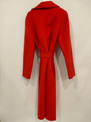 Louis Vuitton Red Cashmere Coat with Belt Detail FR 38 (UK 10)