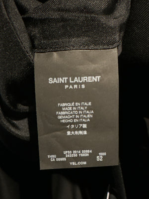 Saint Laurent Black Menswear Suit Single Button Blazer FR 52 (UK 42)