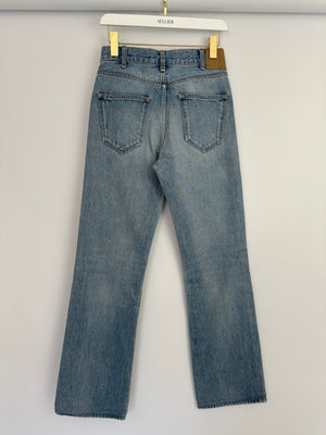 Celine Blue Light Wash High-Waisted Straight Jeans Size 26 (UK 8)