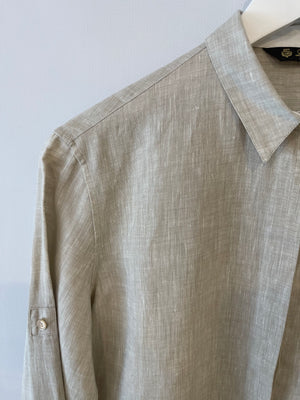 Loro Piana Beige Linen Shirt and Trouser Set Size IT 40 (UK 8)