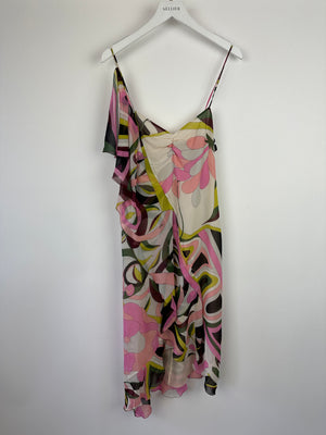 Emilio Pucci Pink Printed Chiffon Midi Dress IT 42 (UK 10)