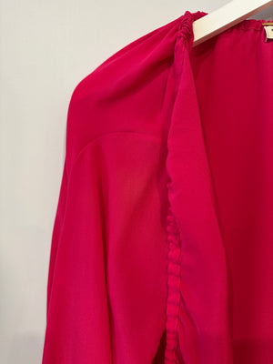 Saint Laurent Pink Silk Tunic Dress with Tassel Detail Size FR 42 (UK 14)