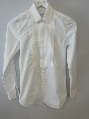 Saint Laurent White Long-Sleeve Button-Up Shirt Size FR 34 (UK 6)