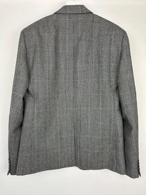 Saint Laurent Grey and Black Menswear Houndstooth Blazer FR 54 (UK 44)