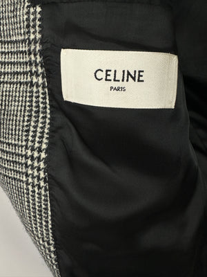 Celine Black & White Menswear Houndstooth Blazer FR 50 (UK 40)