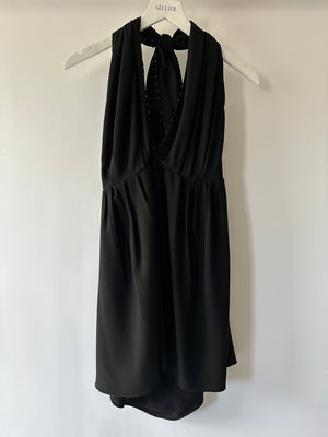 Saint Laurent Black Sleeveless Dress with Small Bronze Studs Size FR 40 (UK 12)