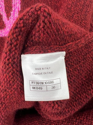 Chanel Pink CC Round Neck Jumper with Crystal Button Detail FR 36 (UK 8)