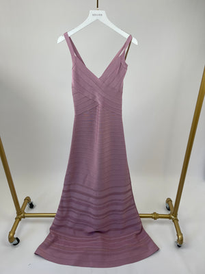 Herve Leger Pink Sleeveless Bandage Maxi Gown Dress Size XS (UK 6-8) –  Sellier
