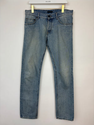 Prada Blue Stone Wash Slim Jeans Size 32