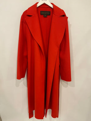 Louis Vuitton Red Cashmere Coat with Belt Detail FR 38 (UK 10)