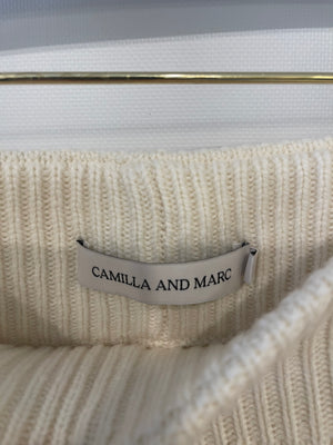 Camilla and Marc Cream Wool Trousers, Jumper and Scarf Set FR 36 (UK 8) RRP £1,150