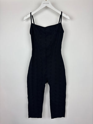 Chanel 97P Black Jacquard CC Logo Bodysuit Detail FR 36 (UK 8)