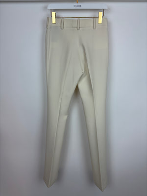 Tom Ford Cream Tailored Bootleg Trousers Size 36 (UK 6)