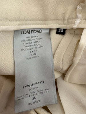 Tom Ford Cream Tailored Bootleg Trousers Size 36 (UK 6)