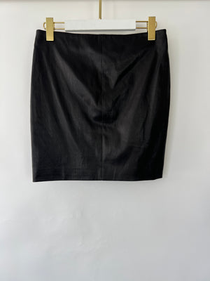 The Row Black Leather Mini Pencil Skirt Size US 2 (UK 6)