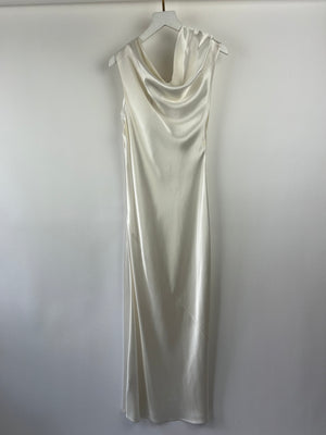 Acler White Sleeveless Maxi Dress with Belt Detail Size US 4 (UK 8)