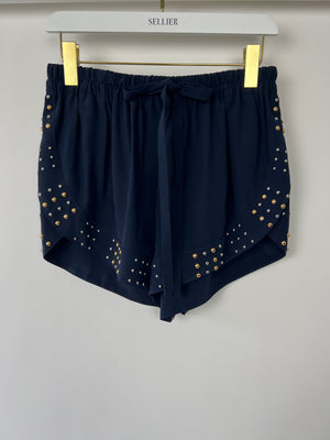 Louis Vuitton Navy Clous Jogging Shorts with Studded Detail Size FR 36 (UK 8)