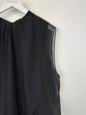 Maison Margiela Black Sleeveless Midi Dress Size IT 42 (UK 10)