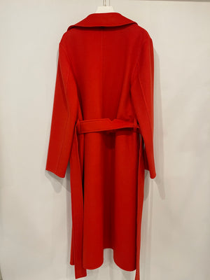 Louis Vuitton Red Cashmere Coat with Belt Detail FR 38 (UK 10)